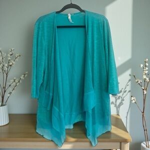 NY Collection Teal Women's Cardigan